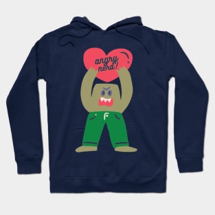 ANGRY NERD anime broken heart shirt Hoodie